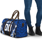 Personalised North Melbourne Kangaroos Football Travel Bag Fierce Kangaroo Mascot 3D Grunge City Art
