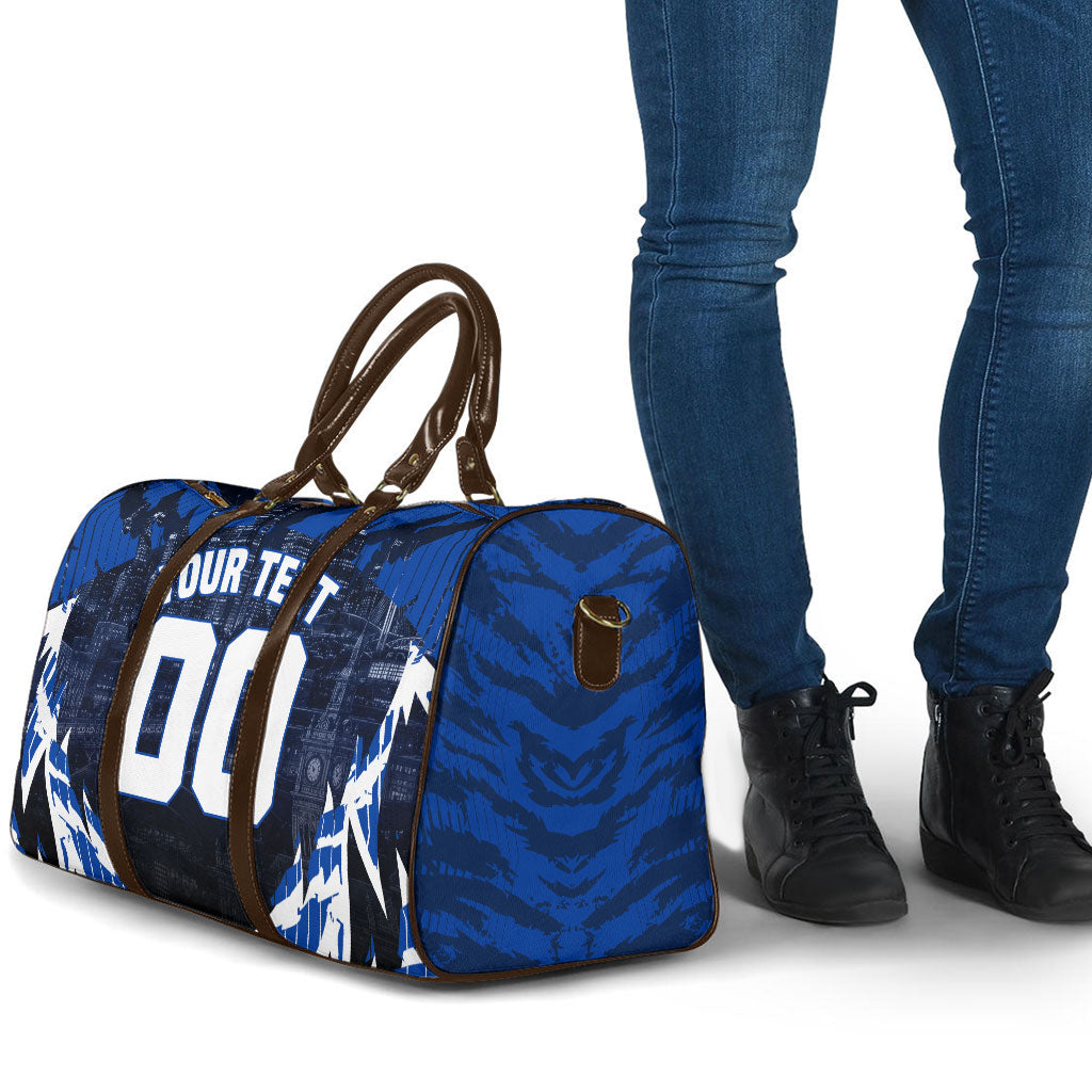 Personalised North Melbourne Kangaroos Football Travel Bag Fierce Kangaroo Mascot 3D Grunge City Art