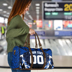 Personalised North Melbourne Kangaroos Football Travel Bag Fierce Kangaroo Mascot 3D Grunge City Art