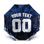 Personalised North Melbourne Kangaroos Football Umbrella Fierce Kangaroo Mascot 3D Grunge City Art