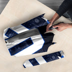 Personalised North Melbourne Kangaroos Football Umbrella Fierce Kangaroo Mascot 3D Grunge City Art