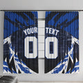 Personalised North Melbourne Kangaroos Football Window Curtain Fierce Kangaroo Mascot 3D Grunge City Art