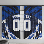 Personalised North Melbourne Kangaroos Football Window Curtain Fierce Kangaroo Mascot 3D Grunge City Art