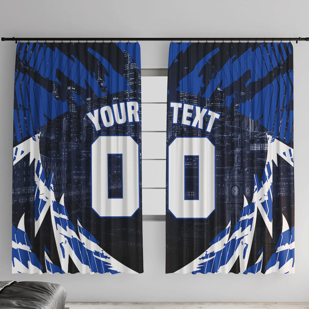 Personalised North Melbourne Kangaroos Football Window Curtain Fierce Kangaroo Mascot 3D Grunge City Art
