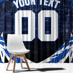 Personalised North Melbourne Kangaroos Football Window Curtain Fierce Kangaroo Mascot 3D Grunge City Art