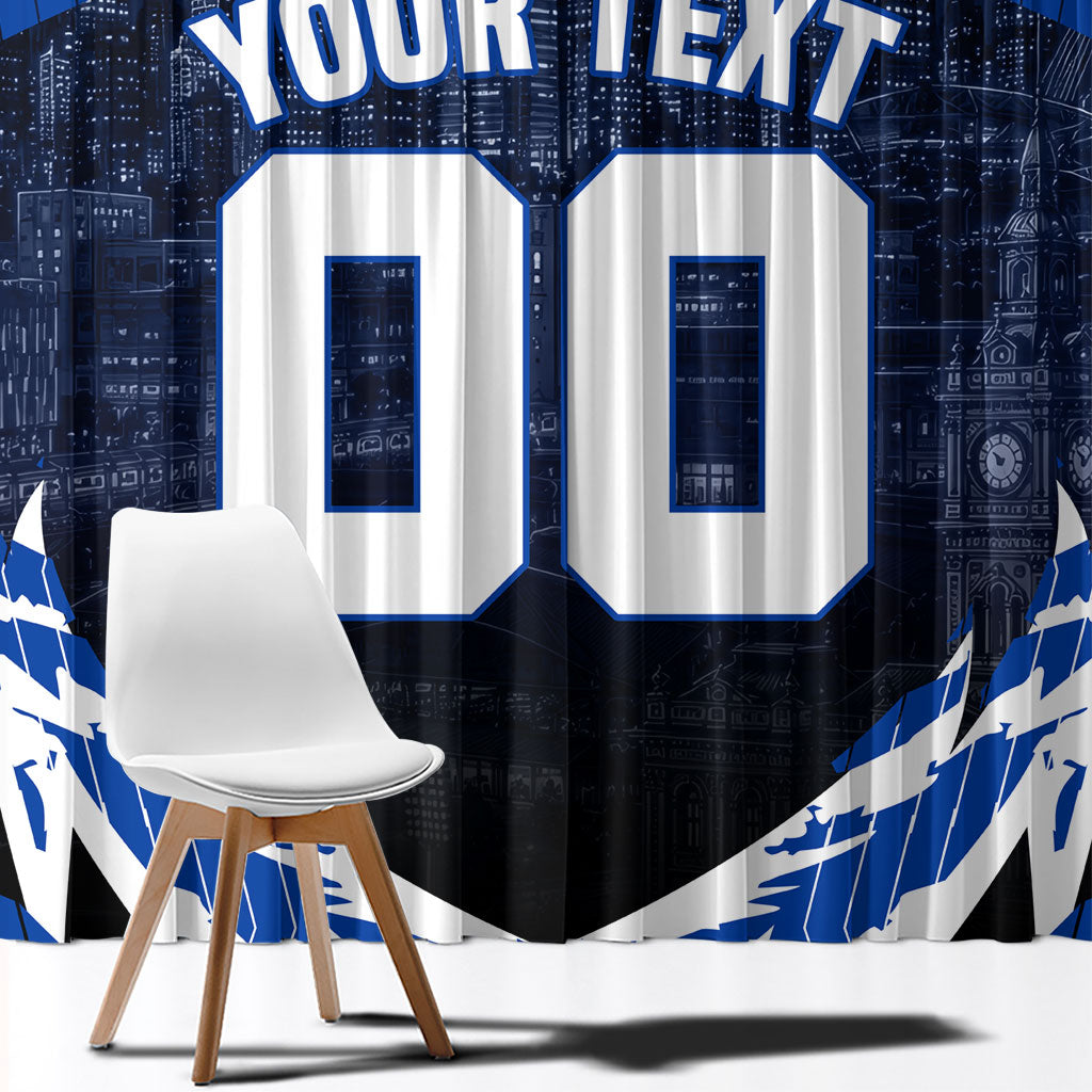 Personalised North Melbourne Kangaroos Football Window Curtain Fierce Kangaroo Mascot 3D Grunge City Art