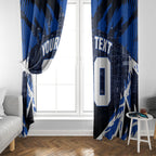 Personalised North Melbourne Kangaroos Football Window Curtain Fierce Kangaroo Mascot 3D Grunge City Art