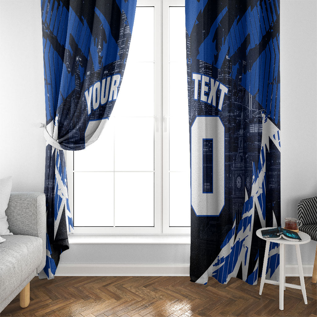 Personalised North Melbourne Kangaroos Football Window Curtain Fierce Kangaroo Mascot 3D Grunge City Art