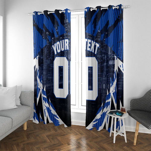 Personalised North Melbourne Kangaroos Football Window Curtain Fierce Kangaroo Mascot 3D Grunge City Art
