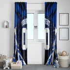 Personalised North Melbourne Kangaroos Football Window Curtain Fierce Kangaroo Mascot 3D Grunge City Art