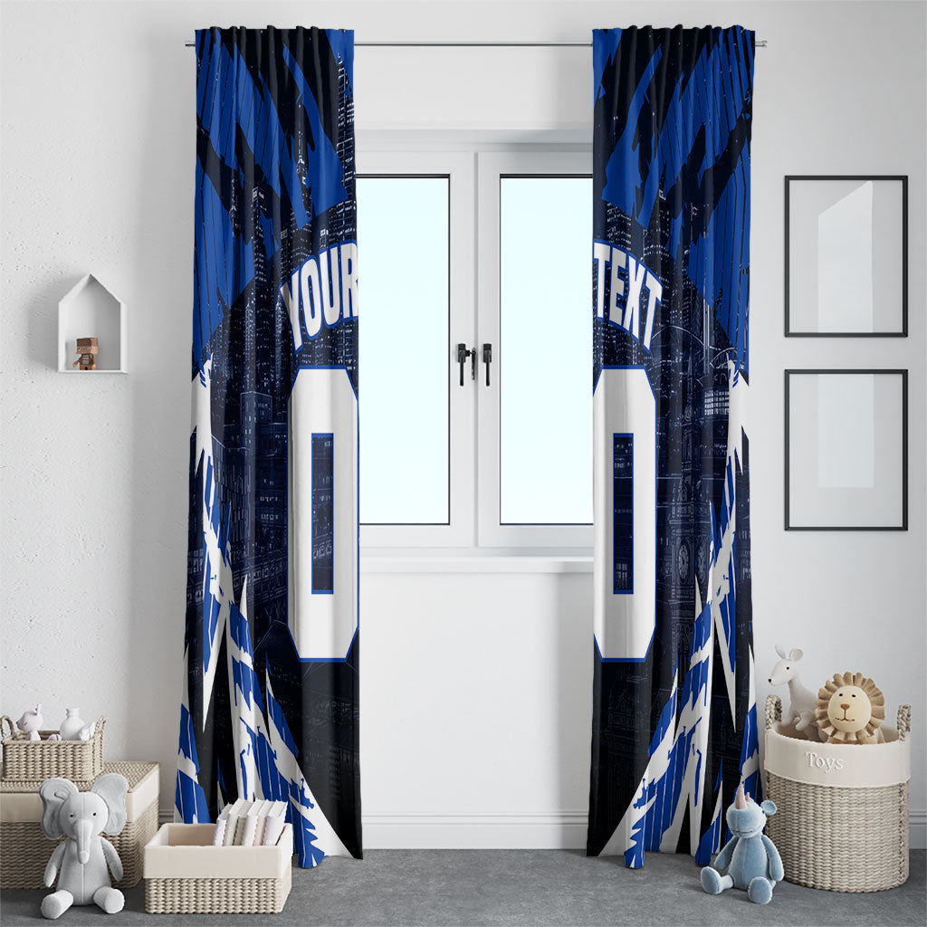 Personalised North Melbourne Kangaroos Football Window Curtain Fierce Kangaroo Mascot 3D Grunge City Art