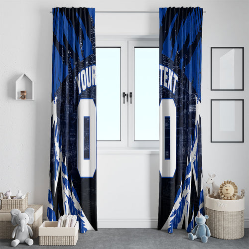 Personalised North Melbourne Kangaroos Football Window Curtain Fierce Kangaroo Mascot 3D Grunge City Art