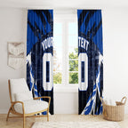 Personalised North Melbourne Kangaroos Football Window Curtain Fierce Kangaroo Mascot 3D Grunge City Art
