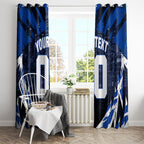Personalised North Melbourne Kangaroos Football Window Curtain Fierce Kangaroo Mascot 3D Grunge City Art