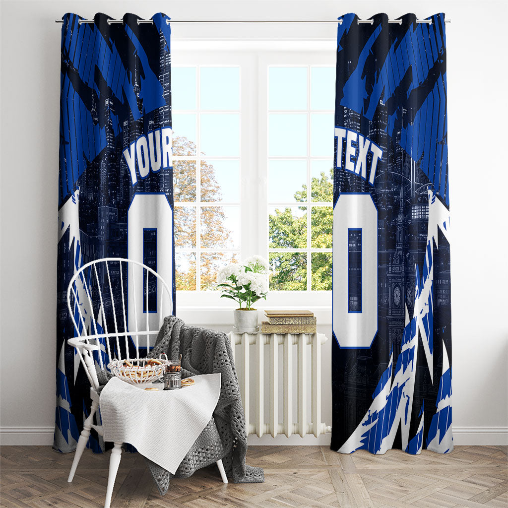 Personalised North Melbourne Kangaroos Football Window Curtain Fierce Kangaroo Mascot 3D Grunge City Art