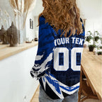 Personalised North Melbourne Kangaroos Football Women Casual Shirt Fierce Kangaroo Mascot 3D Grunge City Art