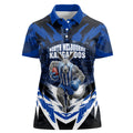 Personalised North Melbourne Kangaroos Football Women Polo Shirt Fierce Kangaroo Mascot 3D Grunge City Art