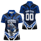 Personalised North Melbourne Kangaroos Football Women Polo Shirt Fierce Kangaroo Mascot 3D Grunge City Art