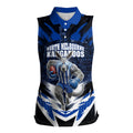 Personalised North Melbourne Kangaroos Football Women Sleeveless Polo Shirt Fierce Kangaroo Mascot 3D Grunge City Art