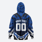 Personalised North Melbourne Kangaroos Football Zip Hoodie Fierce Kangaroo Mascot 3D Grunge City Art