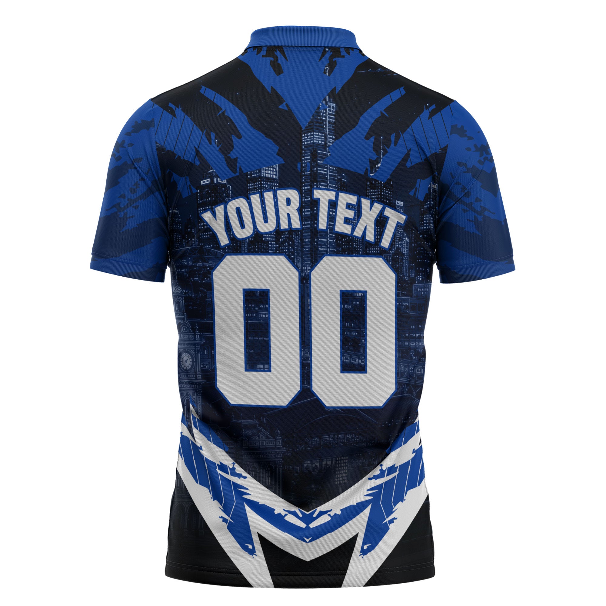 Personalised North Melbourne Kangaroos Football Zipper Polo Shirt Fierce Kangaroo Mascot 3D Grunge City Art