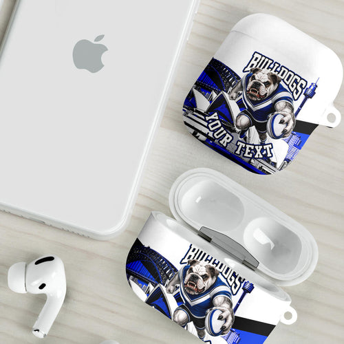 Personalised Canterbury Bankstown Bulldogs AirPods Case Rugby Mascot Sydney City Skyline