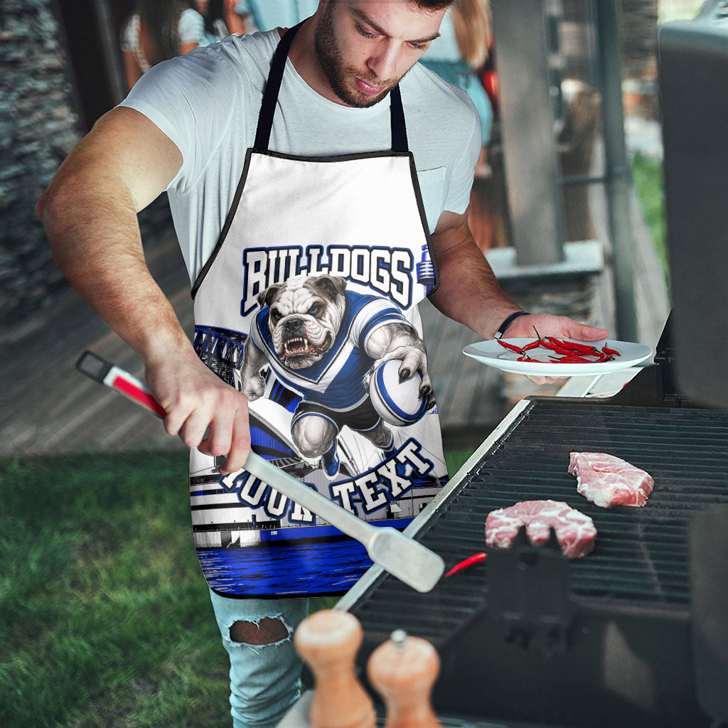 Personalised Canterbury Bankstown Bulldogs Apron Rugby Mascot Sydney City Skyline