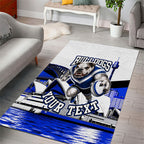 Personalised Canterbury Bankstown Bulldogs Area Rug Rugby Mascot Sydney City Skyline