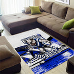 Personalised Canterbury Bankstown Bulldogs Area Rug Rugby Mascot Sydney City Skyline