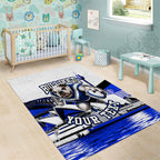 Personalised Canterbury Bankstown Bulldogs Area Rug Rugby Mascot Sydney City Skyline
