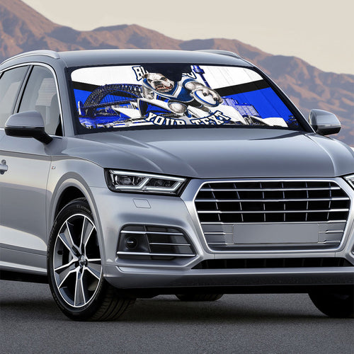 Personalised Canterbury Bankstown Bulldogs Auto Sun Shade Rugby Mascot Sydney City Skyline