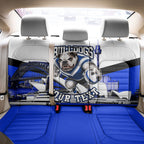 Personalised Canterbury Bankstown Bulldogs Back Car Seat Cover Rugby Mascot Sydney City Skyline