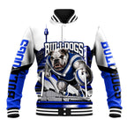 Personalised Canterbury Bankstown Bulldogs Baseball Jacket Rugby Mascot Sydney City Skyline