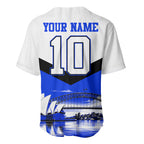 Personalised Canterbury Bankstown Bulldogs Baseball Jersey Rugby Mascot Sydney City Skyline