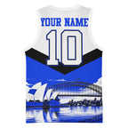 Personalised Canterbury Bankstown Bulldogs Basketball Jersey Rugby Mascot Sydney City Skyline