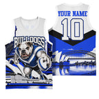 Personalised Canterbury Bankstown Bulldogs Basketball Jersey Rugby Mascot Sydney City Skyline