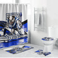 Personalised Canterbury Bankstown Bulldogs Bathroom Set Rugby Mascot Sydney City Skyline