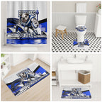 Personalised Canterbury Bankstown Bulldogs Bathroom Set Rugby Mascot Sydney City Skyline