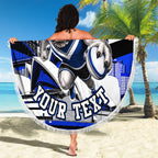 Personalised Canterbury Bankstown Bulldogs Beach Blanket Rugby Mascot Sydney City Skyline