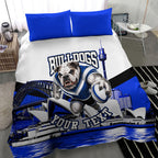 Personalised Canterbury Bankstown Bulldogs Bedding Set Rugby Mascot Sydney City Skyline