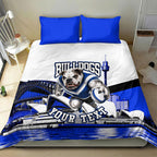 Personalised Canterbury Bankstown Bulldogs Bedding Set Rugby Mascot Sydney City Skyline