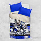 Personalised Canterbury Bankstown Bulldogs Bedding Set Rugby Mascot Sydney City Skyline