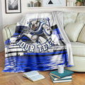Personalised Canterbury Bankstown Bulldogs Blanket Rugby Mascot Sydney City Skyline