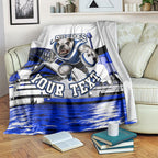 Personalised Canterbury Bankstown Bulldogs Blanket Rugby Mascot Sydney City Skyline