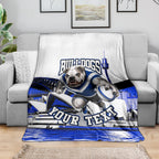 Personalised Canterbury Bankstown Bulldogs Blanket Rugby Mascot Sydney City Skyline