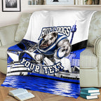 Personalised Canterbury Bankstown Bulldogs Blanket Rugby Mascot Sydney City Skyline