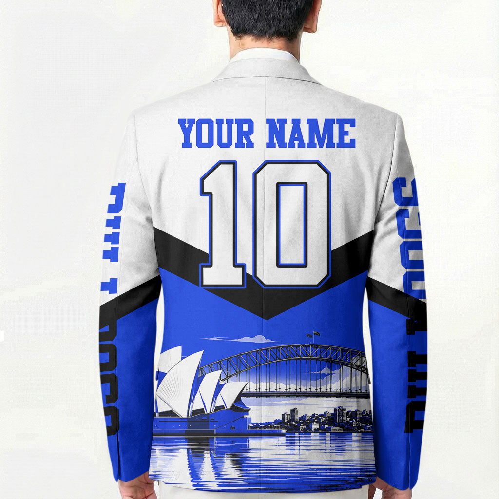 Personalised Canterbury Bankstown Bulldogs Blazer Rugby Mascot Sydney City Skyline