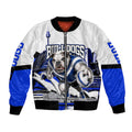 Personalised Canterbury Bankstown Bulldogs Bomber Jacket Rugby Mascot Sydney City Skyline