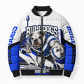Personalised Canterbury Bankstown Bulldogs Bomber Puffer Jacket Rugby Mascot Sydney City Skyline