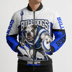Personalised Canterbury Bankstown Bulldogs Bomber Puffer Jacket Rugby Mascot Sydney City Skyline